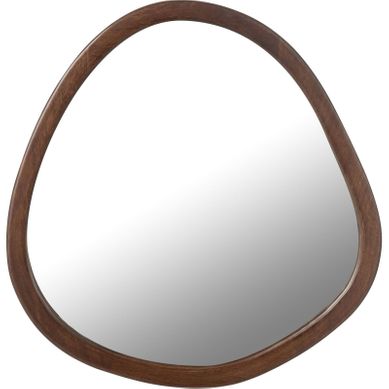 Miroir Organique En Bois Brun