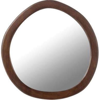 Miroir Organique En Bois Brun