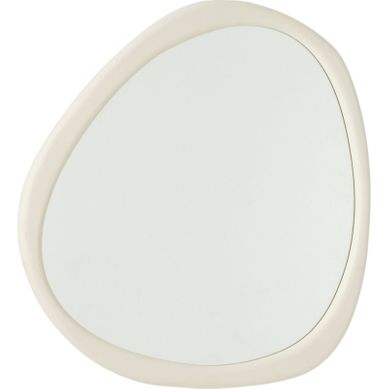 Miroir Mural Organique Blanc En Bois