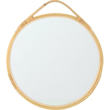 Miroir Mural Rond Naturel À Suspendre