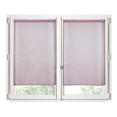 Paire De Rideaux Voile 60 X 120 Cm Brise Bise Blush