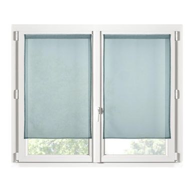Paire De Rideaux Voile 70 X 200 Cm Brise Bise Eucalyptus
