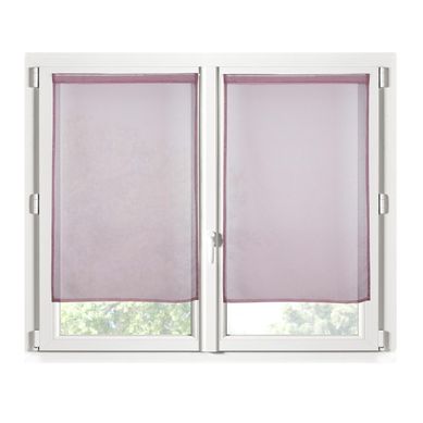 Paire De Rideaux Voile 70 X 200 Cm Brise Bise Blush