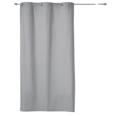 Rideau à Oeillets Coton Uni 140 X 240 Cm Panama Gris