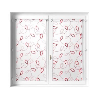 Paire De Voilages 60 X 90 Cm Hoop Rouge