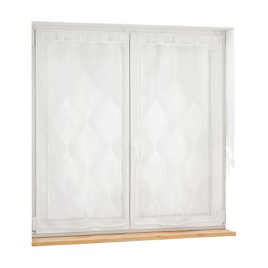 Paire De Voilages Voile Sable 60 X 160 Cm Galacte Blanc
