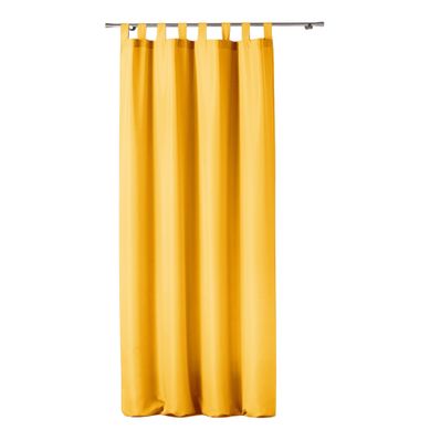 1 Rideau A Passants Uni Modele Essentiel Jaune 140 X 260 Cm