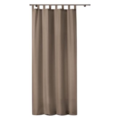 Rideau A Passants Polyester Uni Punchy Noisette 140 X 260 Cm