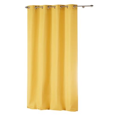 Rideau A Oeillets 140 X 280 Cm Absolu Moutarde