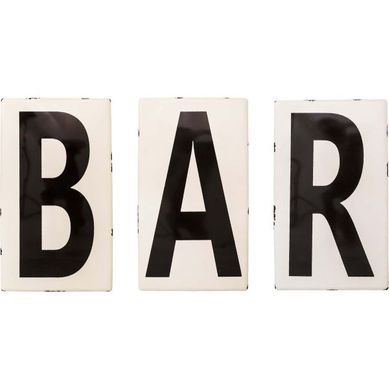 Lettres En Métal émaillé Bar