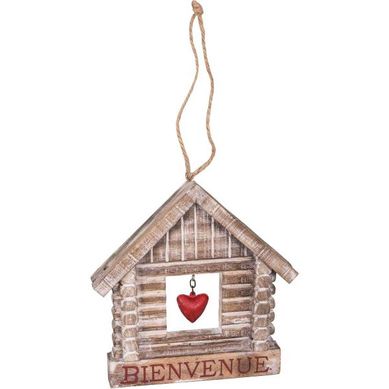 Maison En Bois De Peuplier Coeur Rouge Bienvenue