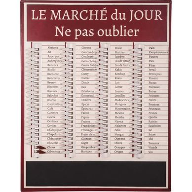 Tableau Liste De Courses Marché Du Jour