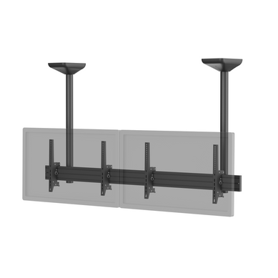 Support TV Plafond Menu Board 2 écrans 45''- 55'' Hauteur 100cm Noir