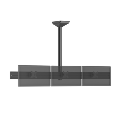 Support TV Plafond Menu Board 3 écrans 32'' - Hauteur 100 Cm Noir