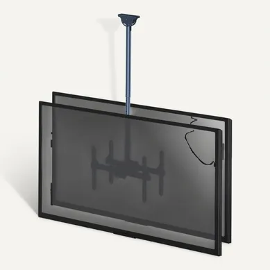 Support Plafond 2 écrans TV 37"-86", Hauteur  106-156cm
