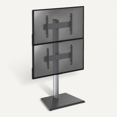 Support Sur Pied Pour 2 écrans TV  40''-65'' - Hauteur 175cm - A Poser