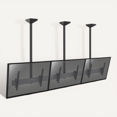 Support Plafond Menu Board 3 écrans 45''-50'' - Hauteur 150cm
