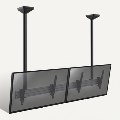 Support Plafond Menu Board 2 écrans 45''-55'' - Hauteur 150cm