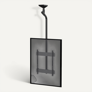 Support Plafond Pour 1 écran TV Mode Portrait 65''-75'' - Hauteur 225 Cm