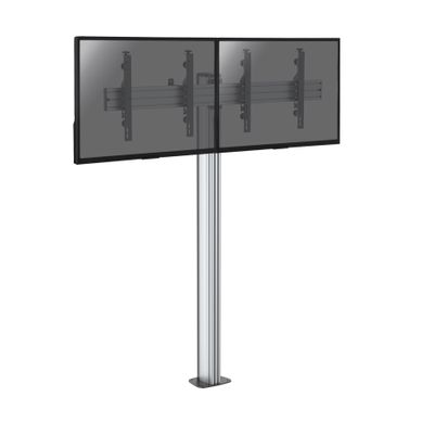 Support Sur Pied Pour 2 écrans TV 43'' - 49'' - Hauteur 175cm - A Visser