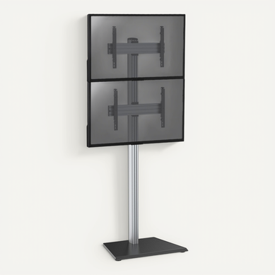 Support Sur Pied Pour 2 écrans TV  40''-65'' - Hauteur 240cm - A Poser