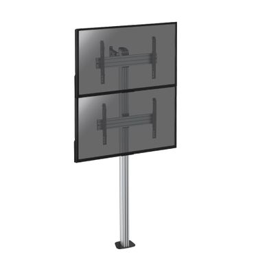 Support Sur Pied Pour 2 écrans TV  40''-65'' - Hauteur 240cm - A Visser