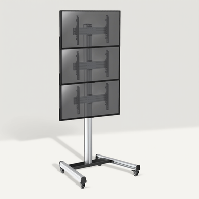 Support Sur Roulettes Pour 3 écrans TV  40''-65'' - Hauteur 240cm