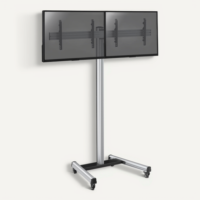 Support Sur Roulettes Pour 2 écrans TV 43'' - 49'' - Hauteur 240cm