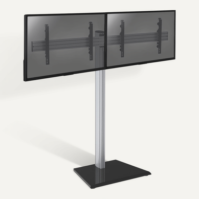 Support Sur Pied Pour 2 écrans TV 50'' - 55'' - Hauteur 175cm - A Poser
