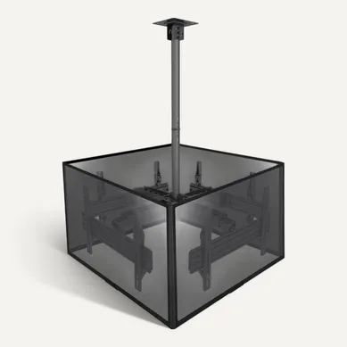 Support Plafond Pour 4 écrans TV 32"-65" Hauteur Réglable 86-325cm Support Plafond Pour 4 écrans TV 32"-65" Hauteur Réglable 86-325cm