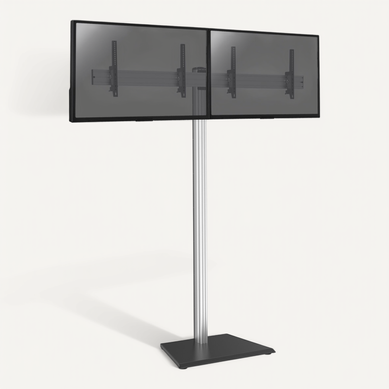 Support Sur Pied Pour 2 écrans TV 43'' - 49'' - Hauteur 240cm - A Poser - Inclinable