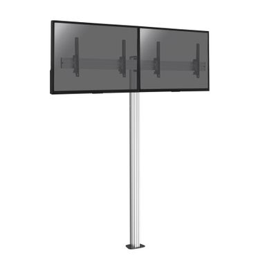 Support Sur Pied Pour 2 écrans TV 50'' - 55'' - Hauteur 240cm - A Visser - Inclinable
