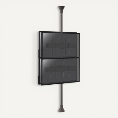 Support Sol-plafond Pour 4 écrans TV Back To Back 32'' - 75'' - Vesa Max 600x400 - Hauteur Max 240c Support Sol-plafond Pour 4 écrans TV Back To Back 32'' - 75'' - Vesa Max 600x400 - Hauteur Max 240c