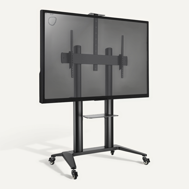 Support Mobile Pour écran Visioconférence 70''-120'', Hauteur 125-160cm, Noir