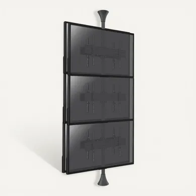 Support Sol-plafond Inclinable Pour 6 écrans TV  Back To Back 32'' - 75'' - Vesa Max 600x400