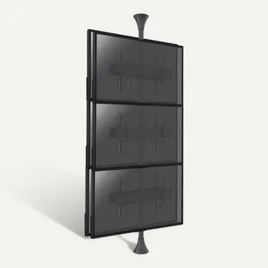Support Sol-plafond Inclinable Pour 6 écrans TV  Back To Back 32'' - 75''