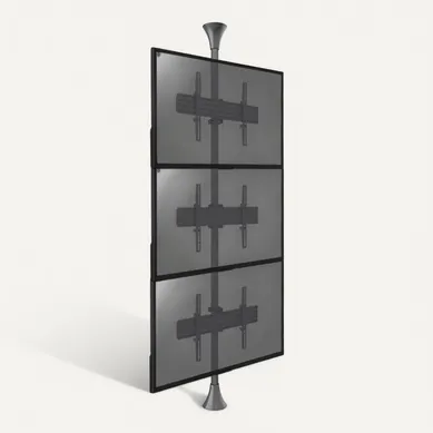 Support Sol-plafond Inclinable Pour 3 écrans TV 32'' - 75''