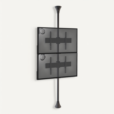 Support Sol-plafond Inclinable Pour 2 écrans TV 32'' - 75''