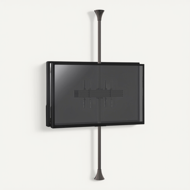 Support Sol-plafond Inclinable Pour 2 écrans TV Back To Back 32'' - 75''