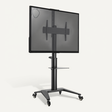 Support Mobile Pour écran Visioconférence 37''-70'', Hauteur 125-160cm, Noir