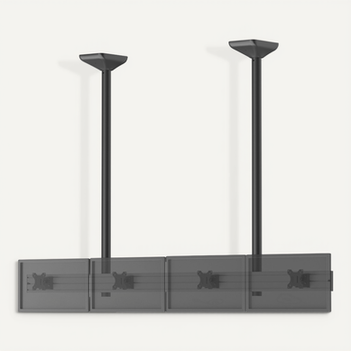 Support TV Plafond Menu Board 4 écrans 32'' - Hauteur 150 Cm