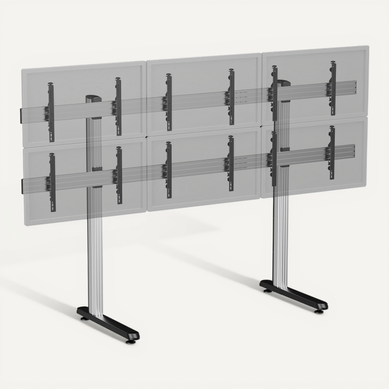 Support TV Sur Pieds - 6 écrans 45''-50'' - Hauteur 180 Cm - A Poser