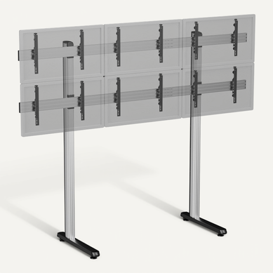 Support TV Sur Pieds - 6 écrans 50''- 55'' -  Hauteur 240 Cm - A Poser