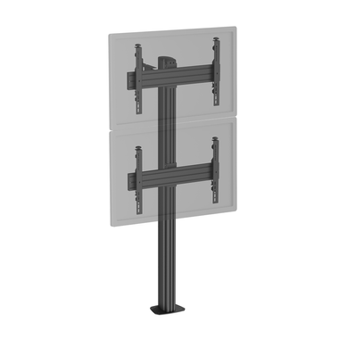 Support TV Sur Pied - 2 écrans 40''-65'' Hauteur 175cm À Visser Noir Support TV Sur Pied - 2 écrans 40''-65'' Hauteur 175cm À Visser Noir
