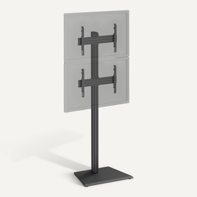 Support TV Sur Pied - 2 écrans  40''-65'' Hauteur 240cm À Poser Noir