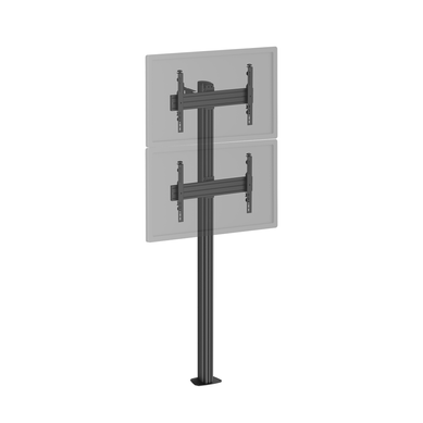 Support TV Sur Pied - 2 écrans  40''-65'' Hauteur 240cm À Visser Noir