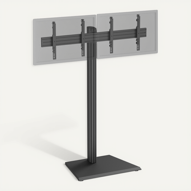 Support TV Sur Pied - 2 écrans 43'' - 49'' Hauteur 175cm À Poser Noir Support TV Sur Pied - 2 écrans 43'' - 49'' Hauteur 175cm À Poser Noir