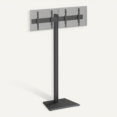Support TV Sur Pied - 2 écrans 43'' - 49'' Hauteur 240cm À Poser Noir