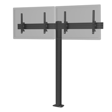 Support TV Sur Pied - 2 écrans 43'' - 49'' Hauteur 175cm À Visser, Inclinable Noir Support TV Sur Pied - 2 écrans 43'' - 49'' Hauteur 175cm À Visser, Inclinable Noir