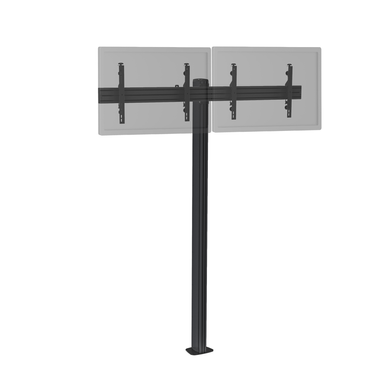 Support TV Sur Pied - 2 écrans 50'' - 55'' Hauteur 240cm À Visser Noir
